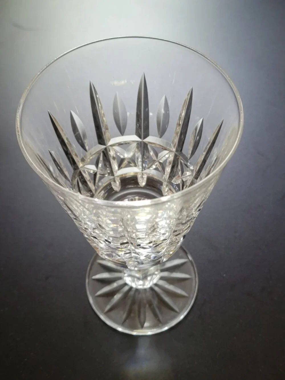 Pair Waterford Crystal Kylemore Water Goblets Footed Stemware Glass 6 3/4